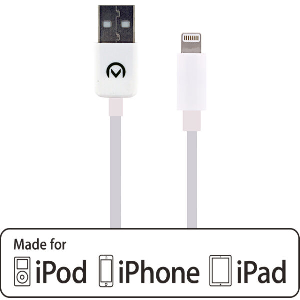 Mobilize Cable USB to Apple MFi Lightning 1m. 12W White