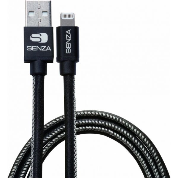Senza Premium Leather Charge/Sync Cable Lightning 1.5m Black