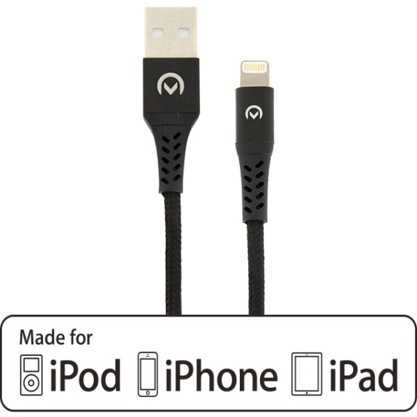 Mobilize Strong Nylon Cable USB to Apple MFi Lightning 2m. 60W Black