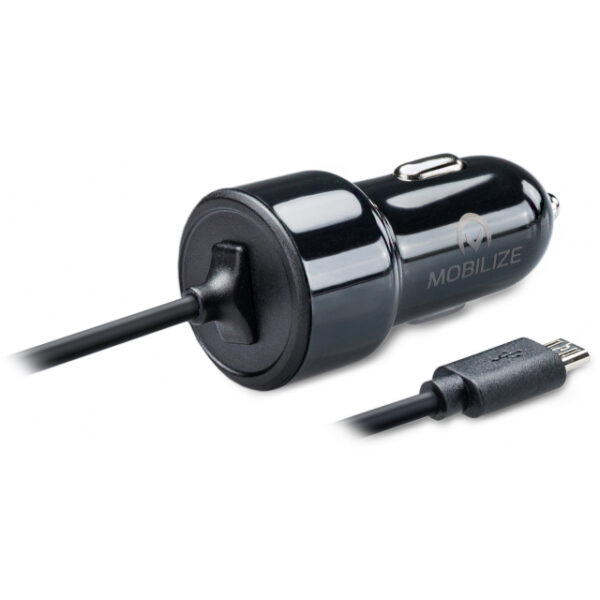 Mobilize Smart Car Charger 1m. Micro USB 2.4A Black