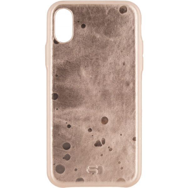 Senza Glam Leather Cover Apple iPhone X/Xs Metallic Rosé