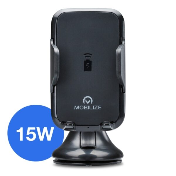 Mobilize Wireless Car Charger/Holder 5W/7.5W/15W Black