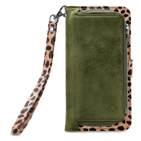 Mobilize 2in1 Magnet Zipper Case Apple iPhone 13 Mini Olive/Leopard