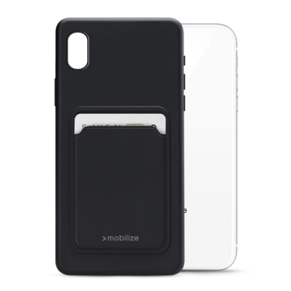 Mobilize Rubber Gelly Card Case Apple iPhone XR Matt Black