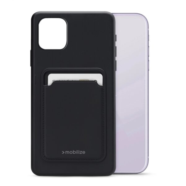 Mobilize Rubber Gelly Card Case Apple iPhone 11 Matt Black