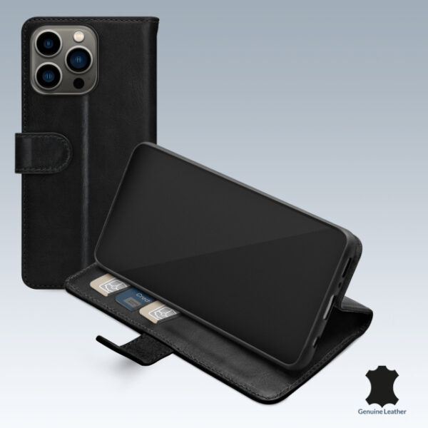 Mobilize Leather Wallet Apple iPhone 13 Pro Black