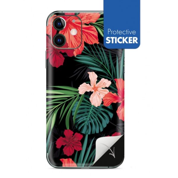 My Style PhoneSkin For Apple iPhone 11 Red Caribbean Flower