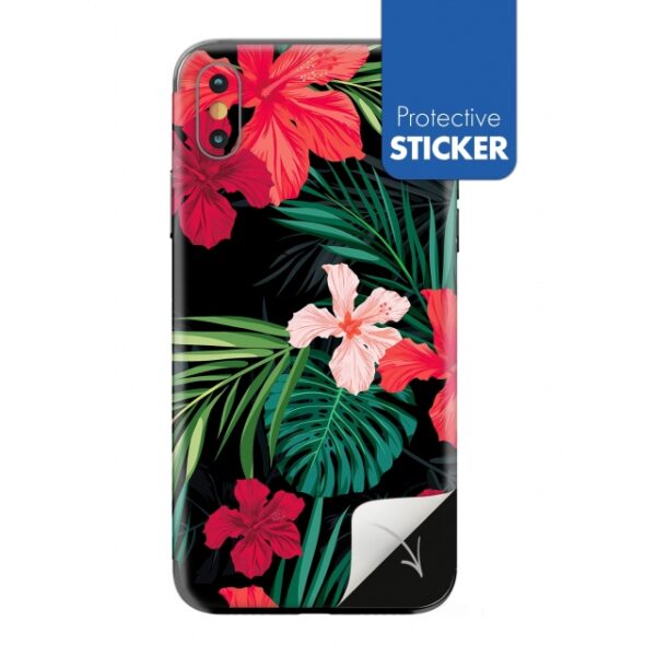My Style PhoneSkin For Apple iPhone Xs Red Caribbean Flower