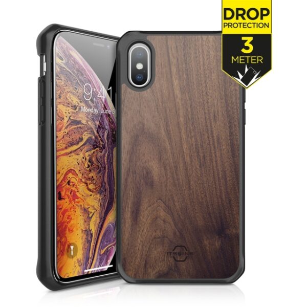 ITSKINS Level 2 HybridFusion for Apple iPhone Xs Max Dark Wood