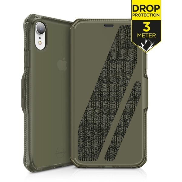 ITSKINS Level 2 SpectrumFolio for Apple iPhone XR Kaki