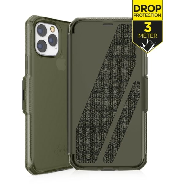 ITSKINS Level 2 SpectrumFolio for Apple iPhone 11 Pro Max Kaki