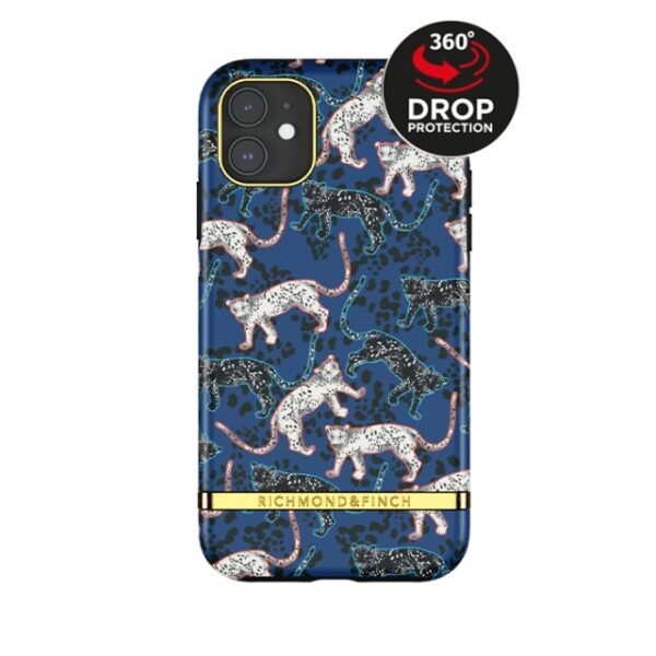 Richmond & Finch Freedom Series One-Piece Apple iPhone 12/12 Pro Blue Leopard