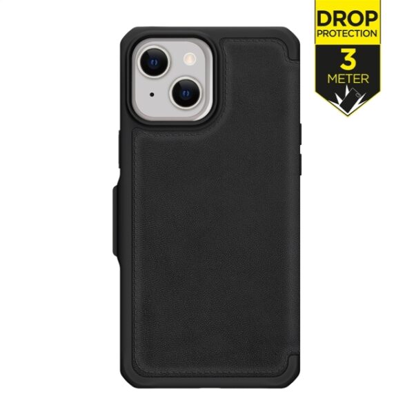ITSKINS Level 2 HybridFolio Leather for Apple iPhone 13 Pure Black