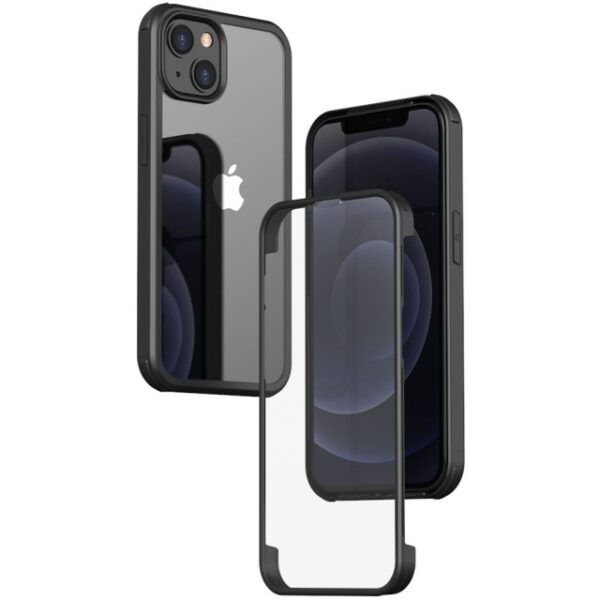 Valenta Tempered Glass Full Cover Bumper Case Apple iPhone 13 Black