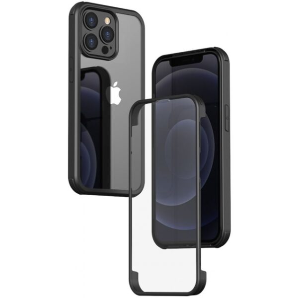 Valenta Tempered Glass Full Cover Bumper Case Apple iPhone 13 Pro Max Black