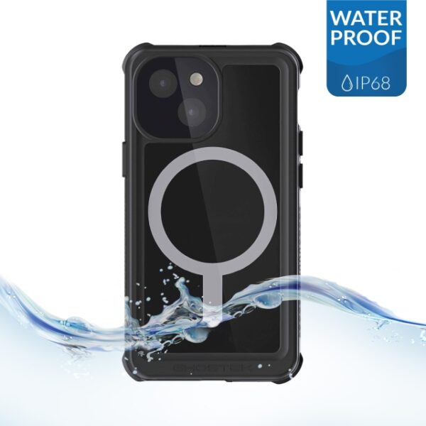 Ghostek Nautical 4 Waterproof MagSafe Case + Belt Swivel Holster Apple iPhone 13 Mini Black