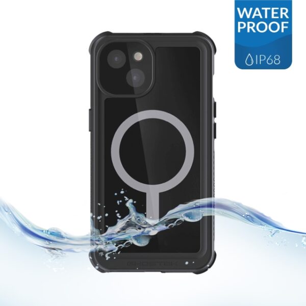 Ghostek Nautical 4 Waterproof MagSafe Case + Belt Swivel Holster Apple iPhone 13 Black