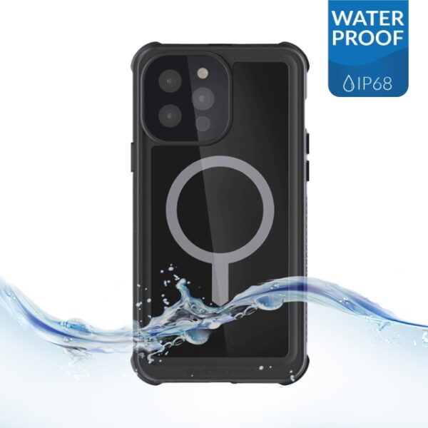 Ghostek Nautical 4 Waterproof MagSafe Case + Belt Swivel Holster Apple iPhone 13 Pro Max Black