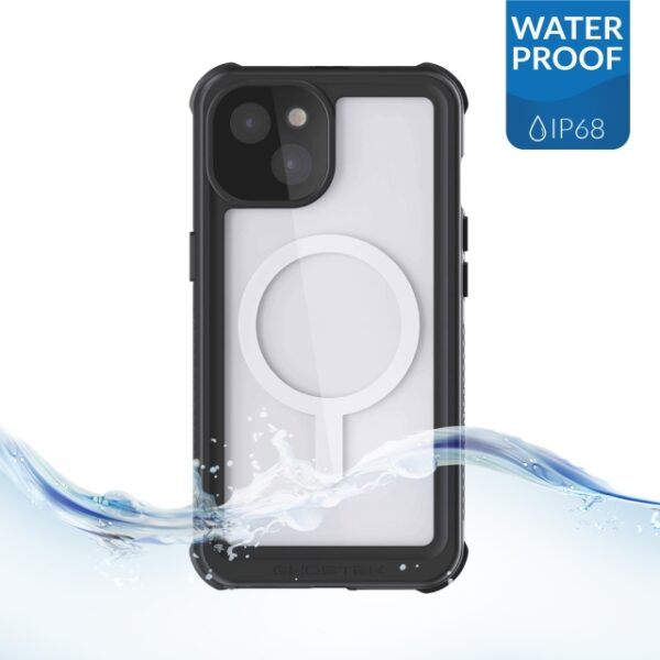 Ghostek Nautical 4 Waterproof MagSafe Case + Belt Swivel Holster Apple iPhone 13 Clear