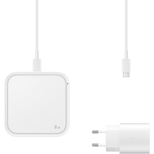 EP-P2400TWEGEU Samsung Wireless Qi Charger Pad 15W + Fast Travel Charger 25W White