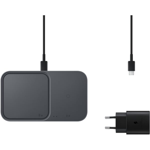 EP-P5400TBEGEU Samsung Wireless Qi Duo Charger Pad 15W + Fast Travel Charger 25W Dark Grey