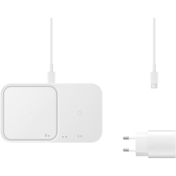 EP-P5400TWEGEU Samsung Wireless Qi Duo Charger Pad 15W + Fast Travel Charger 25W White