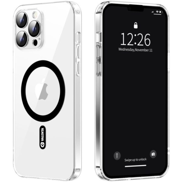 Valenta Tempered Glass Back Cover MagSafe Case Apple iPhone 13 Pro Clear
