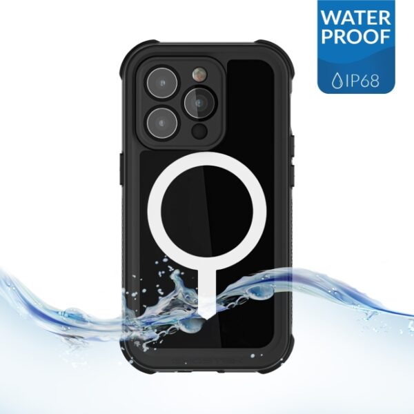 Ghostek Nautical Waterproof MagSafe Case + Belt Swivel Holster Apple iPhone 14 Pro Black
