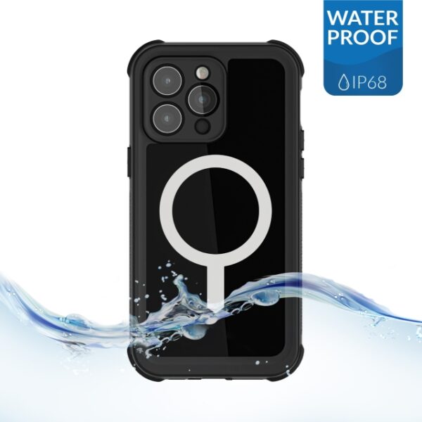 Ghostek Nautical Waterproof MagSafe Case + Belt Swivel Holster Apple iPhone 14 Pro Max Black