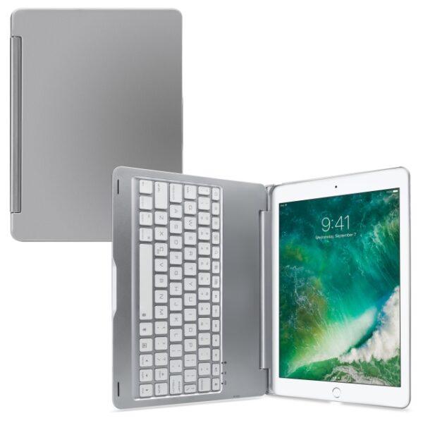 Mobilize Aluminium BT Keyboard Case for Apple iPad 9.7 2017/2018 Silver QWERTY